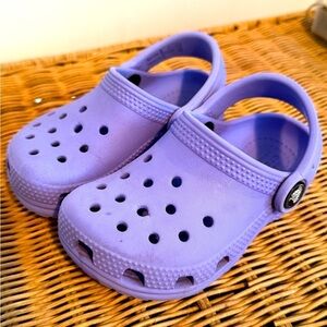 Crocs Kids' Classic Clog Slip-On Lightweight Purple Unisex Sandals Sz C7